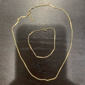 AZIL Boutique/ OFINA 10MM Bar / LinkGL Necklace and Bracelet 14k Gold Filled